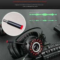 Casque Gaming filaire AUX Jack 3.5mm A6 RGB avec Microphone pour PC Smartphone thumbnail 5
