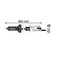 Meuleuse droite bec long 500W - BOSCH GGS 5000 L 