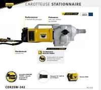 Carotteuse diamant 3420W 40-300mm avec Bâti - SAMEDIA CDR2SW-342 (Italy)