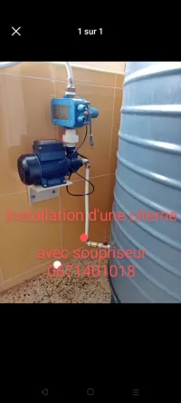 Installation d'une citerne d'eau avec soupriseur toutes les modèles 