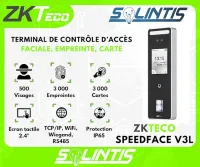 Terminal de Contrôle D'accès et De Pointage (Faciale, empreinte, carte) ZKTeco SpeedFace V3L