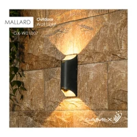 Applique murale noir extérieur LED étanche 