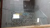 Montage façade  verre trompe 