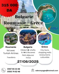 TRIPLE DESTINATION BALKANS ! Bulgarie / Roumanie / Grèce 