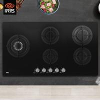 TABLE DE CUISSON IRIS 5 FEUX VERRE TROMPE NOIR IBP 905G1G thumbnail 5