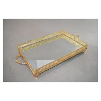 Plateau Rectangle Dore 51*27 Cm