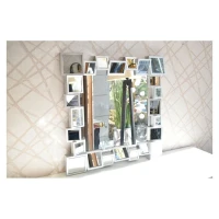 Miroir Carre Argent Dim 65 Cm