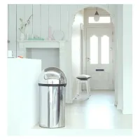 BRABANTIA Poubelle Push Bin 60 Litres Brillant