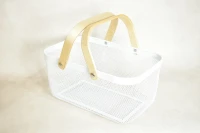 PANIER A FRUITS RECT GM BLANC