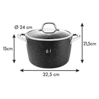 TESCOMA President Stone Faitout Avec Couvercle 24Cm/6L