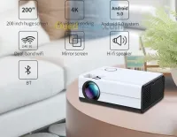Mini Projecteur datashow Android 9.0 WIFI 4k 3000 lumens Garantie 02 mois ضمان