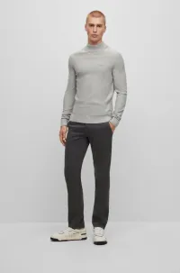 BOSS PANTALON SLIM FIT EN COTON STRETCH SATINÉ