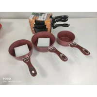 طقم 3 قطع من طنجرة الطهي مضادة للإلتصاق من الغرانيت لتحضير أفضل المأكولات OLINA Ensemble 3Pcs