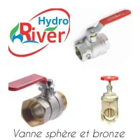 VANNE A COMPRESSIONS PEHD/BRONZE/SPHERIQUE.