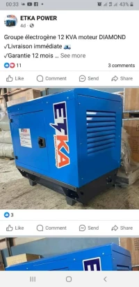 GROUPE ELECTROGENE 12 KVA DIAMOND KJ POWER