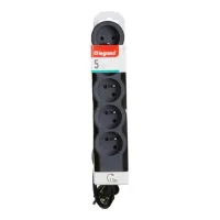 Rallonge multiprise extra-plate équipée de 5 prises 2P+T 16A 3680W avec cordon longueur 1,5m -