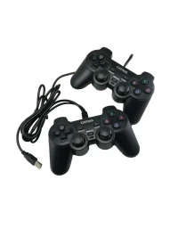 Pack de 2 Manettes USB de jeux pour PC DUALSHOC GS809 CAPSYS