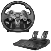 Volant de Course Gaming à 270 Degrés avec Pédales et Double Palettes Multiplateformes AP7