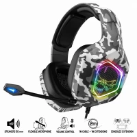 Casque Gaming Microphone RGB Jack 3.5mm Multiplateforme Elite-H50WT SPIRIT OF GAMER