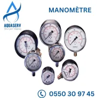 Manomètre sec - Manomètre glycérine en inox - Raccord vertical-Horizontal (DN63-DN100)