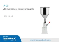 Remplisseuse liquide manuelle de 10 à 100 ml