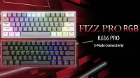 Redragon clavier mécanique gaming sans fil K616 Pro TKL, 5.0 BT/2.4 Ghz 60% Red swittch