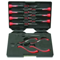 Coffret de pinces et tournevis électroniques, 10 pièces - KS Tools | 