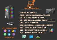 CONFIG PC GAMER : INTEL I5 14400F/16BG/RTX306012GB