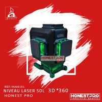 NIVEAU LASER VERT 12 LIGNES 3X360 SOL HonestPro