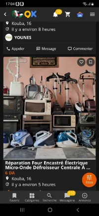 vente, micro-ondes, four électrique encastrable et réparation 