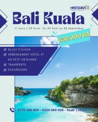 reduction pour le  combiné kuala bali 