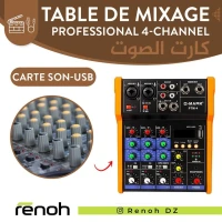 Table De Mixage 4-Channel Professional Mini Pour Studio
