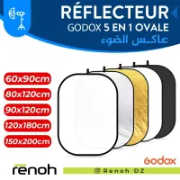 GODOX - Réflecteur pliable ovale 5 en 1 diffuseur blanc noire argent doré