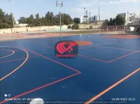 sols salles de sport coloré  en résine acrylique (SYSTEM Economique Et Anti Chocs)