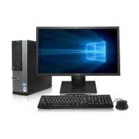 PC DE BUREAU DELL I3 . 4 EME . RAM 4GB . DISQUE 500 GB . GRAVEUR DVD . ECRAN 20" CLAVIER . SOURIS 