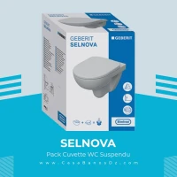 Pack Cuvette WC Suspendue SELNOVA Rond GEBERIT Rimfree