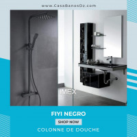 meubles-salle-de-bain-colonne-douche-fiyi-noir-imex-ain-naadja-alger-algerie