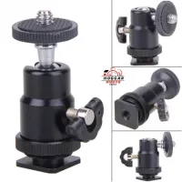 Mini trépied en aluminium, vis à distance, support de montage, rotule, flash rapide, support 