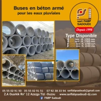 Buses en béton armé pour les eaux pluviales