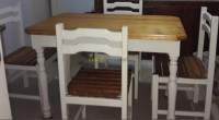 tables-a-manger-table-de-cuisine-avec-4-chaises-en-bois-rouge-bab-ezzouar-alger-algerie