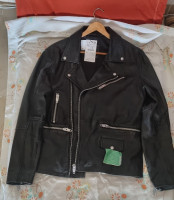 معطف-و-جاكيت-veste-en-cuir-veritable-zara-homme-originale-أولاد-فايت-الجزائر