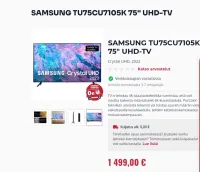 SAMSUNG TU75CU7105K 75" UHD-TV