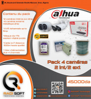 securite-surveillance-pack-cameras-de-2-internes-externes-full-hd-oran-algerie