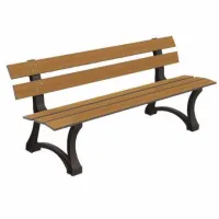Banc public extérieur fonte et stratifié compact