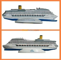SUPERBE MAQUETTE BATEAU COSTA CONCORDIA EN RÉSINE