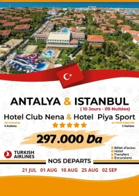 Voyage organisé  ANTALYA - ISTANBUL