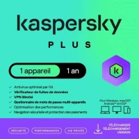 Kaspersky Plus  Antivirus  VPN Illimité pour 1 et multi appareils