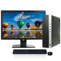 Ordinateur de bureau HP ProDesk 600 G3 i5-7100, 8 Go de RAM, SSD de 256 Go écran 20pouce Windows 10 