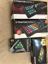 Traktor f1. Traktor x1. Reloop neon  novation dicer