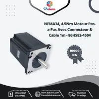 NEMA34, 4.5Nm Moteur Pas-a-Pas Avec Connecteur & Cable 1m - 86HS82-4504